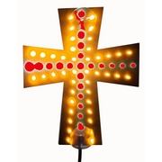 Крест светодиодный 24в, красножелтый 225х185мм